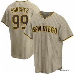 Men Padres 99 Gary Sanchez Brown Nike Cool base Jersey