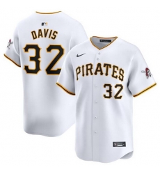 Men Pittsburgh Pirates 32 Henry Davis White Home Limited Stitched Baseball Jersey