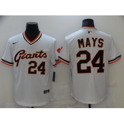 Men San Francisco New York Giants 24 Mays White Game 2021 Nike MLB Jersey