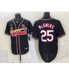 Men St  Louis Cardinals  25 Mark McGwire 2026 Fashion Replica Black Out Stitched Baseball Jersey