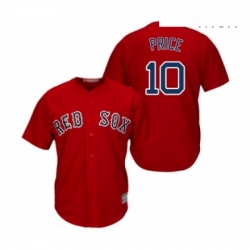 Mens Boston Red Sox 10 David Price Replica Red Alternate Home Cool Base Baseball Jersey