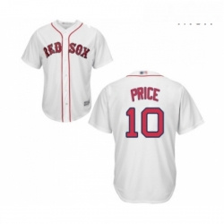 Mens Boston Red Sox 10 David Price Replica White Home Cool Base Baseball Jersey