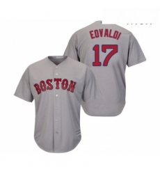 Mens Boston Red Sox 17 Nathan Eovaldi Replica Grey Road Cool Base Baseball Jersey 