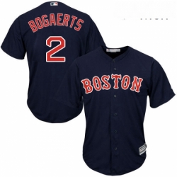 Mens Majestic Boston Red Sox 2 Xander Bogaerts Replica Navy Blue Alternate Road Cool Base MLB Jersey