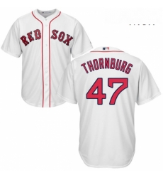 Mens Majestic Boston Red Sox 47 Tyler Thornburg Replica White Home Cool Base MLB Jersey