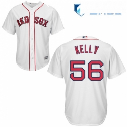 Mens Majestic Boston Red Sox 56 Joe Kelly Replica White Home Cool Base MLB Jersey