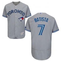 Men's Toronto Grey Jays Tony Batista #7 Majestic Royal Cool Base Stitched Jersey