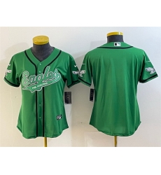 Women Philadelphia Eagles 0 D u2019andre Swift Green Cool Base Stitched Baseball Jersey 28Run Small 29