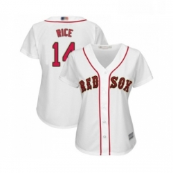 Womens Boston Red Sox 14 Jim Rice Authentic White 2019 Gold Program Cool Base Baseball Jersey