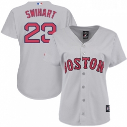 Womens Majestic Boston Red Sox 23 Blake Swihart Authentic Grey Road MLB Jersey