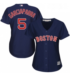 Womens Majestic Boston Red Sox 5 Nomar Garciaparra Replica Navy Blue Alternate Road MLB Jersey