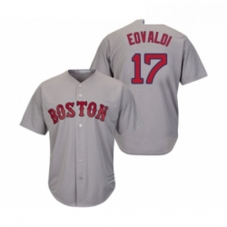 Youth Boston Red Sox 17 Nathan Eovaldi Replica Grey Road Cool Base Baseball Jersey 