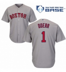 Youth Majestic Boston Red Sox 1 Bobby Doerr Authentic Grey Road Cool Base MLB Jersey