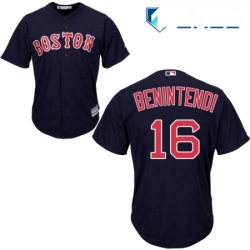 Youth Majestic Boston Red Sox 16 Andrew Benintendi Replica Navy Blue Alternate Road Cool Base MLB Jersey