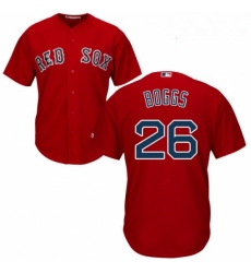 Youth Majestic Boston Red Sox 26 Wade Boggs Authentic Red Alternate Home Cool Base MLB Jersey