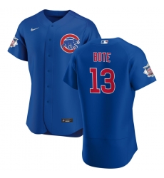 Men Chicago Cubs 13 David Bote Men Nike Royal Alternate 2020 Flex Base Player Jersey