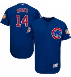 Mens Majestic Chicago Cubs 14 Ernie Banks Royal Blue Alternate Flex Base Authentic Collection MLB Jersey