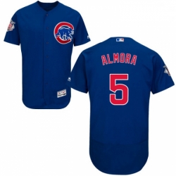 Mens Majestic Chicago Cubs 5 Albert Almora Jr Royal Blue Alternate Flexbase Authentic Collection MLB Jersey