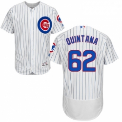 Mens Majestic Chicago Cubs 62 Jose Quintana White Home Flexbase Authentic Collection MLB Jersey