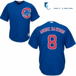 Mens Majestic Chicago Cubs 8 Andre Dawson Replica Royal Blue Alternate Cool Base MLB Jersey