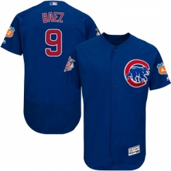 Mens Majestic Chicago Cubs 9 Javier Baez Royal Blue Alternate Flex Base Authentic Collection MLB Jersey