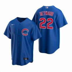 Mens Nike Chicago Cubs 22 Jason Heyward Royal Alternate Stitched Baseball Jerse