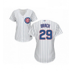 Womens Chicago Cubs 29 Brad Brach Authentic White Home Cool Base Baseball Jersey 