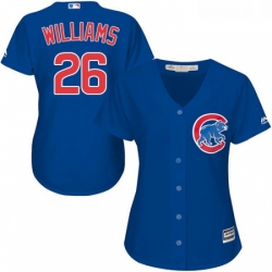 Womens Majestic Chicago Cubs 26 Billy Williams Authentic Royal Blue Alternate MLB Jersey