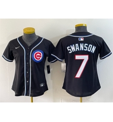 Youth Chicago Cubs 7 Dansby Swanson 2026 Fashion Replica Black Out Stitched Baseball Jersey Youth Chicago Cubs 7 Dansby Swanson 2026 Fashion Replica Black Out Stitched Baseball Jersey
