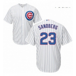 Youth Majestic Chicago Cubs 23 Ryne Sandberg Replica White Home Cool Base MLB Jersey