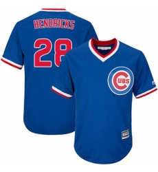 Youth Majestic Chicago Cubs 28 Kyle Hendricks Replica Royal Blue Cooperstown Cool Base MLB Jersey