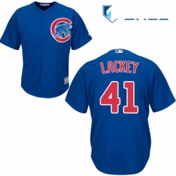 Youth Majestic Chicago Cubs 41 John Lackey Authentic Royal Blue Alternate Cool Base MLB Jersey