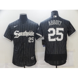 Chicago White Sox 25 Jeff Abbott Black 2021 City Connect Flexbase Jersey