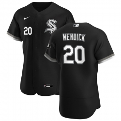 Men Chicago White Sox 20 Danny Mendick Men Nike Black Alternate 2020 Flex Base Player MLB Jersey