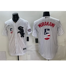Men Chicago White Sox 5 Munetaka Murakami White 2026 USA 250 Fourth of July Stitched Men Chicago White Sox 5 Munetaka Murakami White 2026 USA 250 Fourth of July Stitched