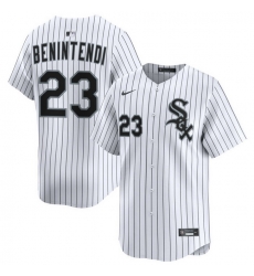 Men Chicago White Sox Nike Home Limited Jersey White Benintendi Andrew 23