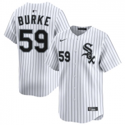 Men Chicago White Sox Nike Home Limited Jersey White Burke Sean 59
