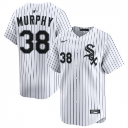 Men Chicago White Sox Nike Home Limited Jersey White Murphy Chris 38