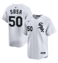 Men Chicago White Sox Nike Home Limited Jersey White Sosa Lenyn 50