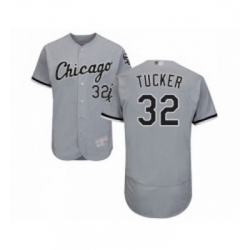 Mens Chicago White Sox 32 Preston Tucker Grey Road Flex Base Authentic Collection Baseball Jersey