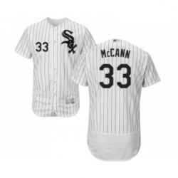 Mens Chicago White Sox 33 James McCann White Home Flex Base Authentic Collection Baseball Jersey