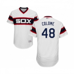 Mens Chicago White Sox 48 Alex Colome White Alternate Flex Base Authentic Collection Baseball Jersey