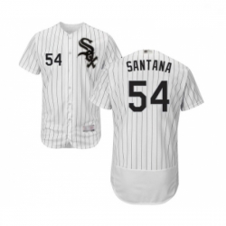 Mens Chicago White Sox 54 Ervin Santana White Home Flex Base Authentic Collection Baseball Jersey