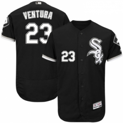 Mens Majestic Chicago White Sox 23 Robin Ventura Black Flexbase Authentic Collection MLB Jersey