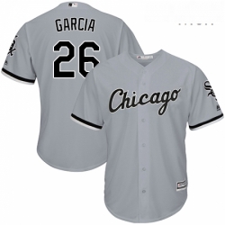 Mens Majestic Chicago White Sox 26 Avisail Garcia Replica Grey Road Cool Base MLB Jersey