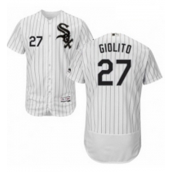 Mens Majestic Chicago White Sox 27 Lucas Giolito White Home Flex Base Authentic Collection MLB Jersey