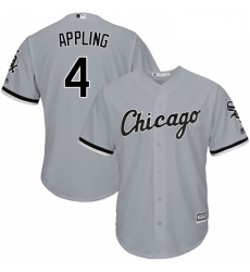 Mens Majestic Chicago White Sox 4 Luke Appling Grey Road Flex Base Authentic Collection MLB Jersey