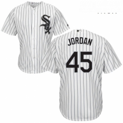 Mens Majestic Chicago White Sox 45 Michael Jordan Replica White Home Cool Base MLB Jersey