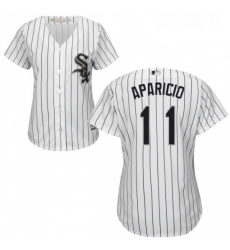 Womens Majestic Chicago White Sox 11 Luis Aparicio Replica White Home Cool Base MLB Jersey