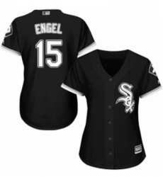 Womens Majestic Chicago White Sox 15 Adam Engel Authentic Black Alternate Home Cool Base MLB Jersey 